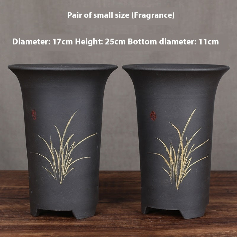 Large Diameter Orchid Pots Clivia Porcelain Minimalist