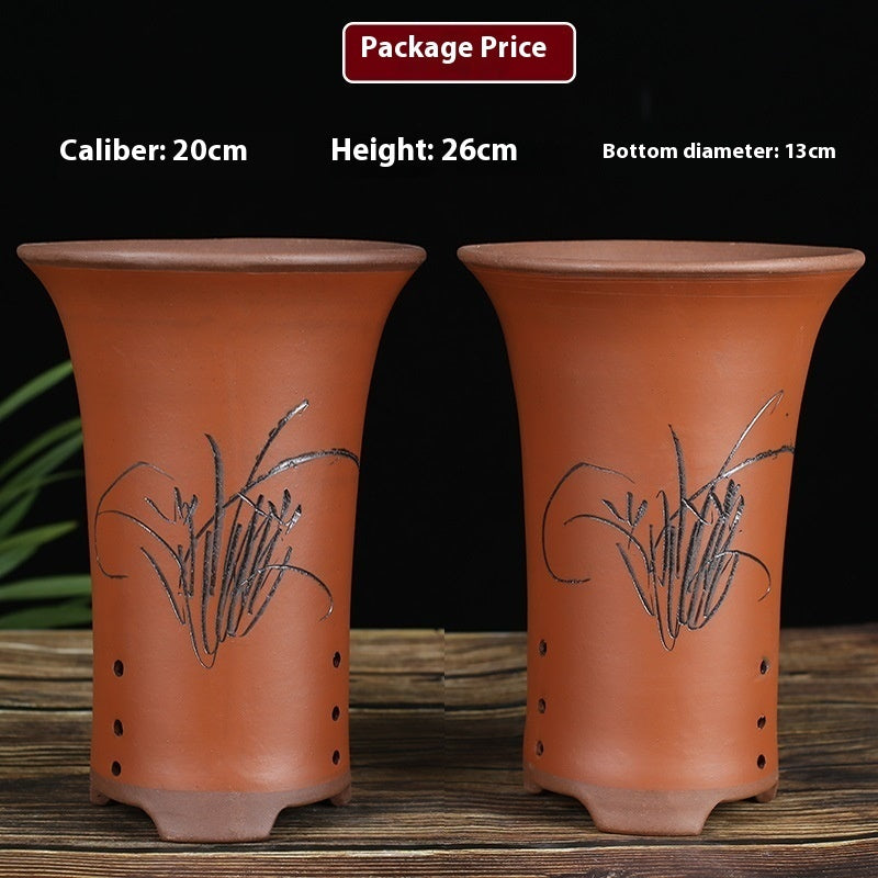 Large Diameter Orchid Pots Clivia Porcelain Minimalist