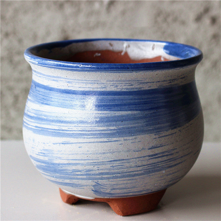 Ceramic Retro Flower Pots For Home Balcony