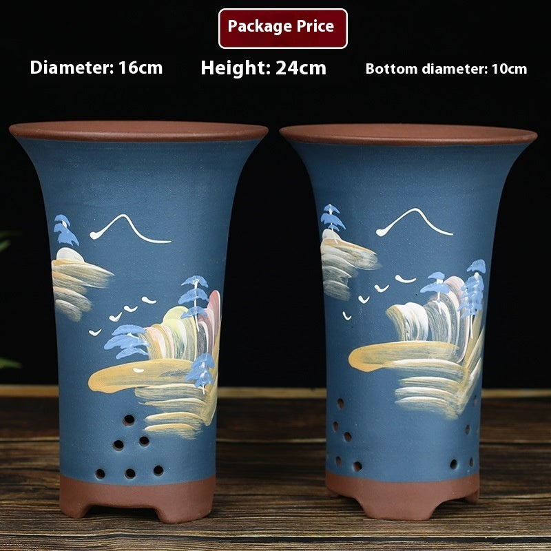 Large Diameter Orchid Pots Clivia Porcelain Minimalist