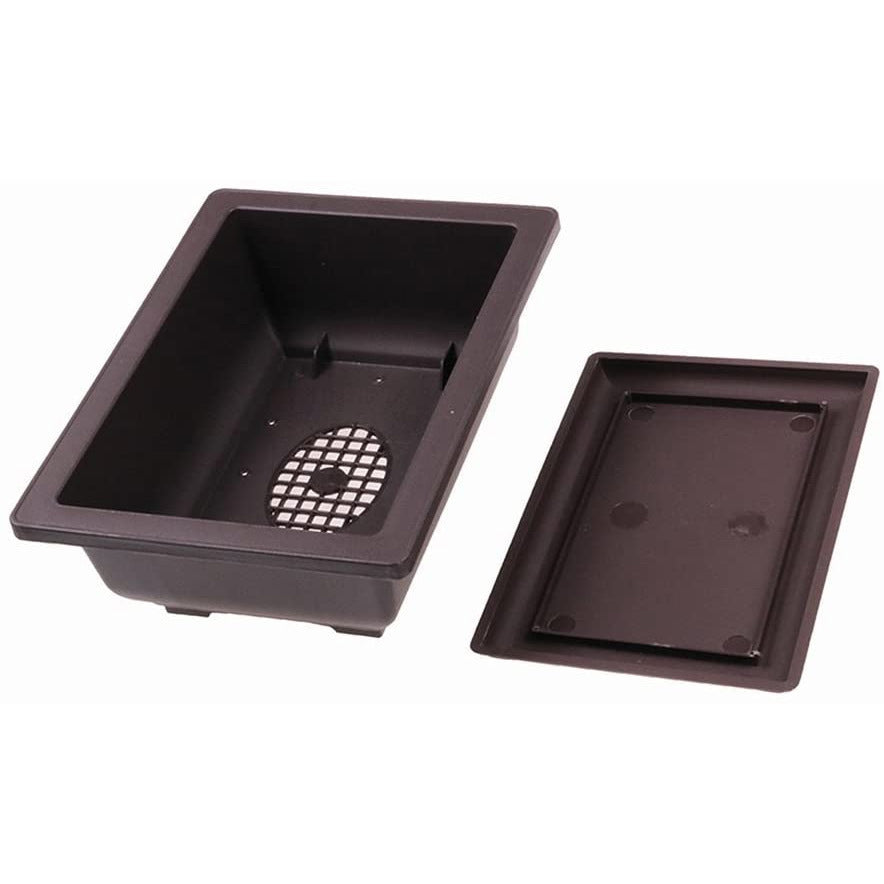 Antique Rectangular Plastic Flower Pots With Trays
