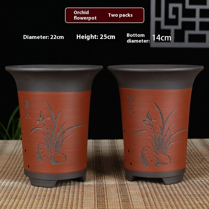 Large Diameter Orchid Pots Clivia Porcelain Minimalist