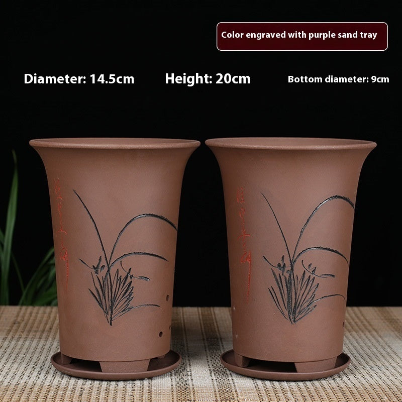 Large Diameter Orchid Pots Clivia Porcelain Minimalist