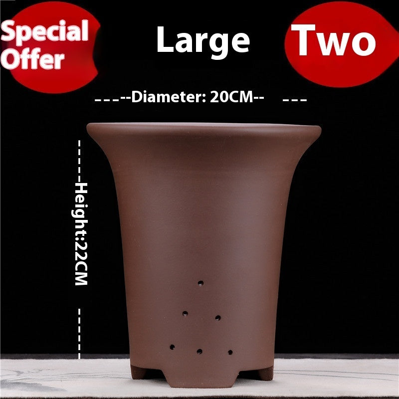 Purple Sand Flower Pot Extra Large Orchid Pots Ceramic Bonsai