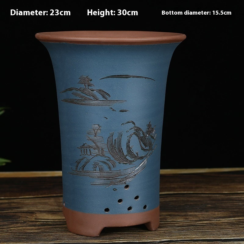 Large Diameter Orchid Pots Clivia Porcelain Minimalist