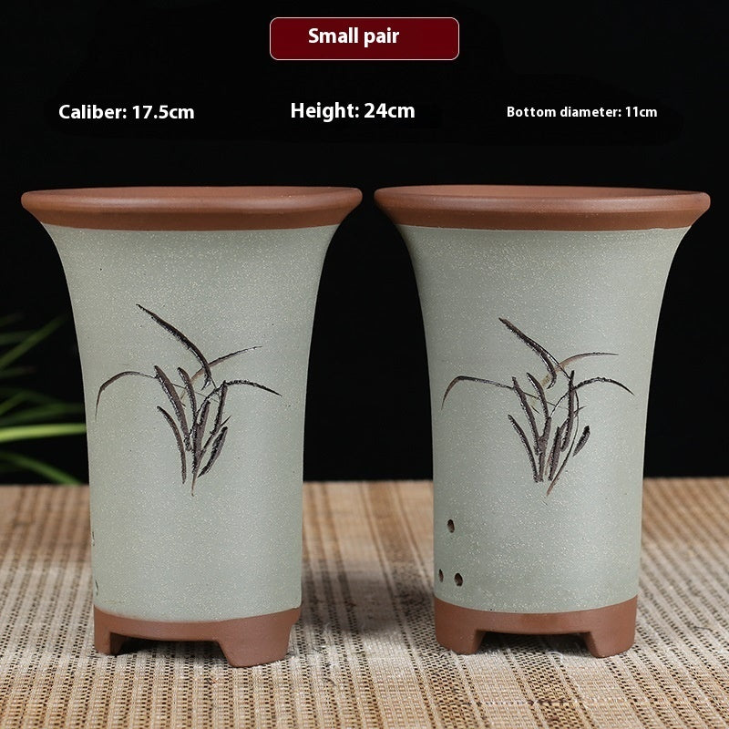 Large Diameter Orchid Pots Clivia Porcelain Minimalist