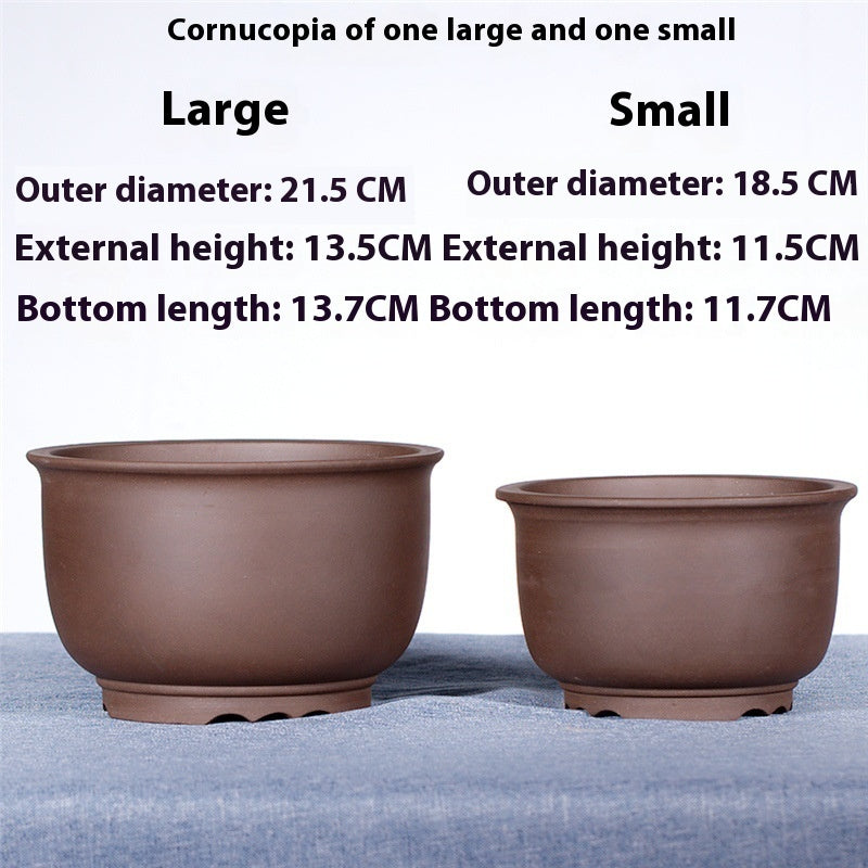 Purple Sand Flower Pot Extra Large Orchid Pots Ceramic Bonsai
