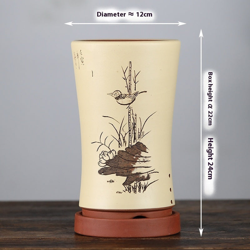 Phalaenopsis Ink Yixing Purple Sand Orchid Pots