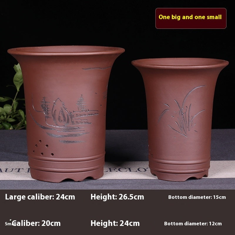 Large Diameter Orchid Pots Clivia Porcelain Minimalist