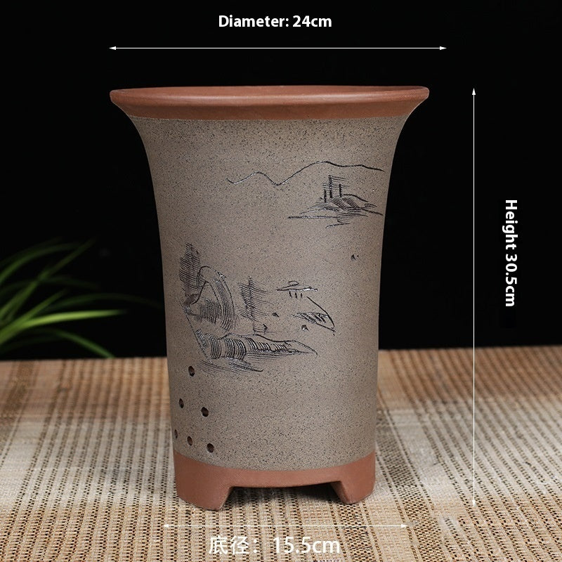 Large Diameter Orchid Pots Clivia Porcelain Minimalist