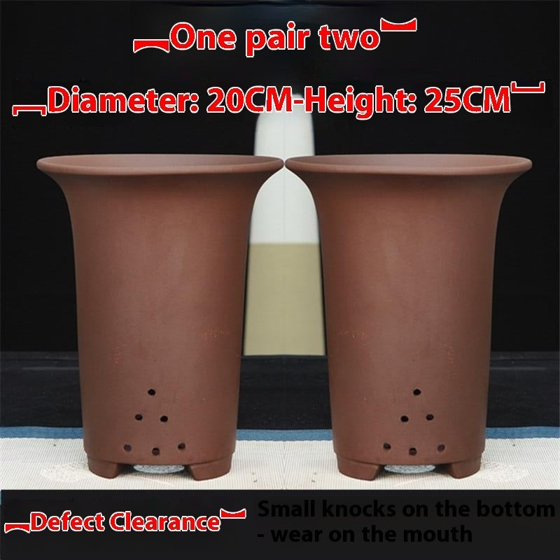 Purple Sand Flower Pot Extra Large Orchid Pots Ceramic Bonsai