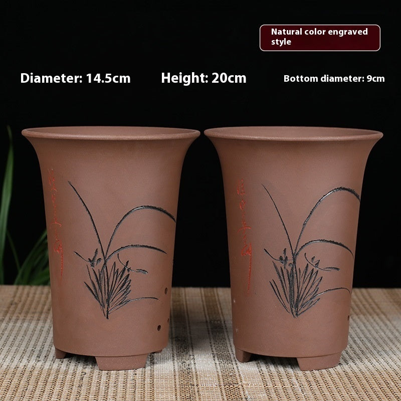 Large Diameter Orchid Pots Clivia Porcelain Minimalist