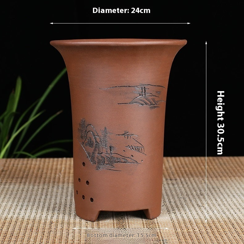 Large Diameter Orchid Pots Clivia Porcelain Minimalist