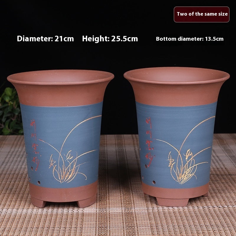 Large Diameter Orchid Pots Clivia Porcelain Minimalist