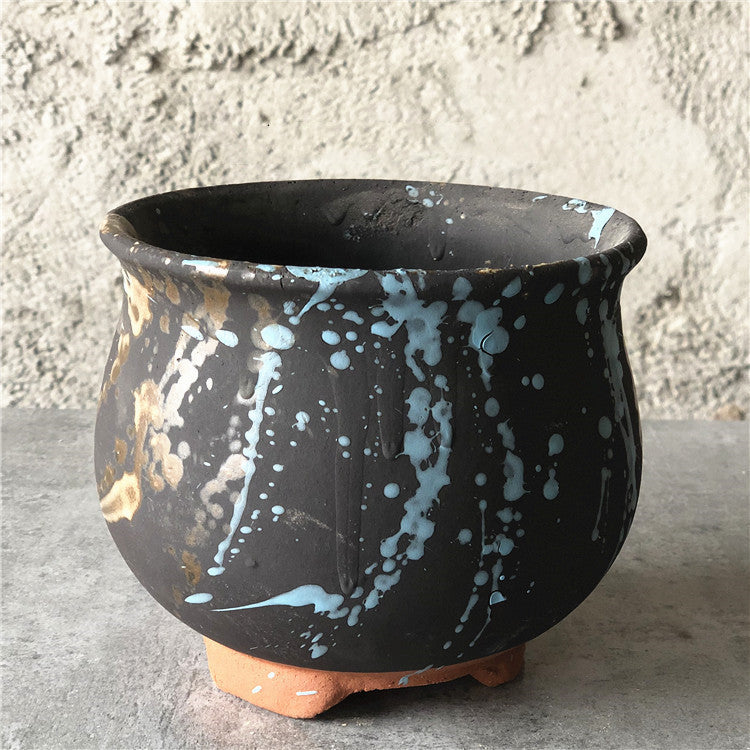 Ceramic Retro Flower Pots For Home Balcony