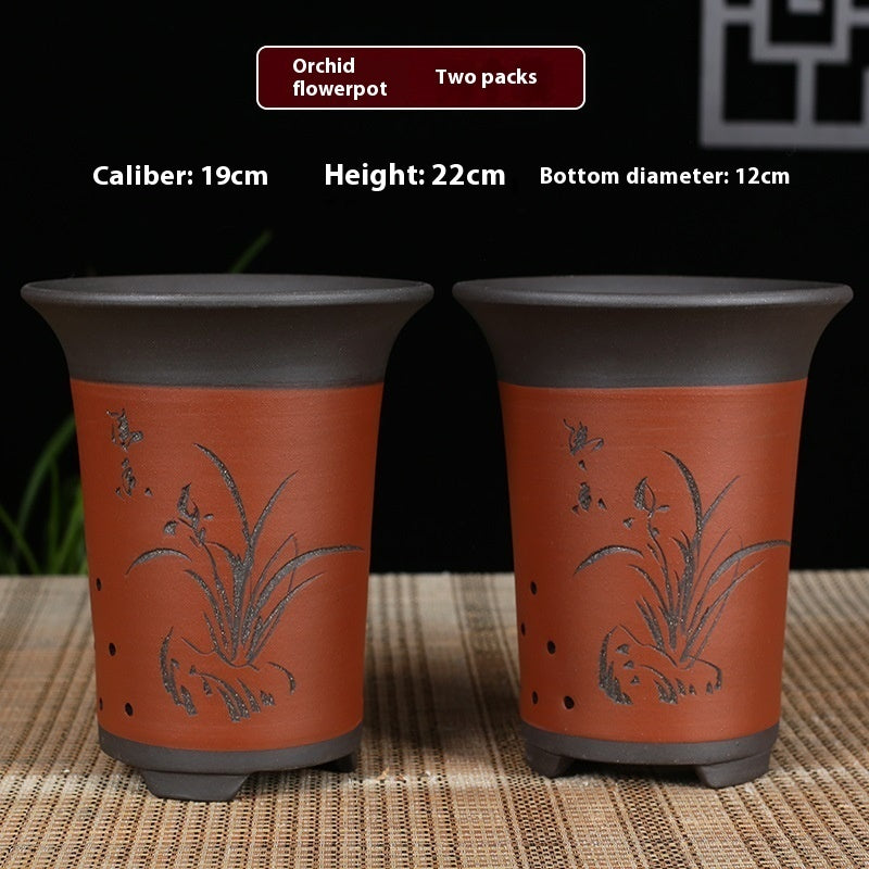 Large Diameter Orchid Pots Clivia Porcelain Minimalist