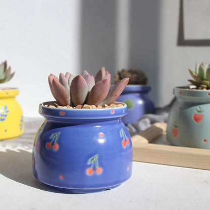 Household Ceramic Printed Hand-painted Succulent Flower Pots
