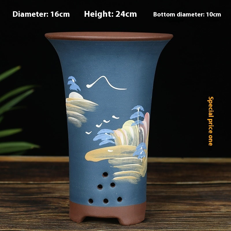 Large Diameter Orchid Pots Clivia Porcelain Minimalist