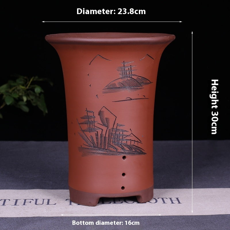 Large Diameter Orchid Pots Clivia Porcelain Minimalist