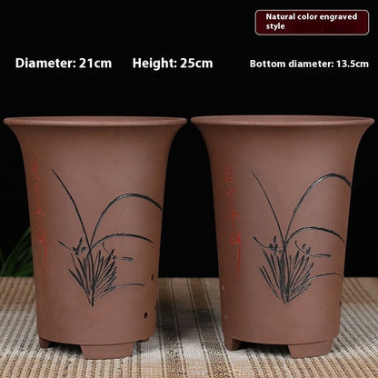 Large Diameter Orchid Pots Clivia Porcelain Minimalist