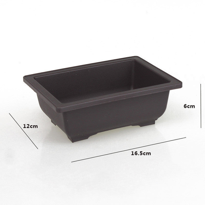 Antique Rectangular Plastic Flower Pots  With Trays
