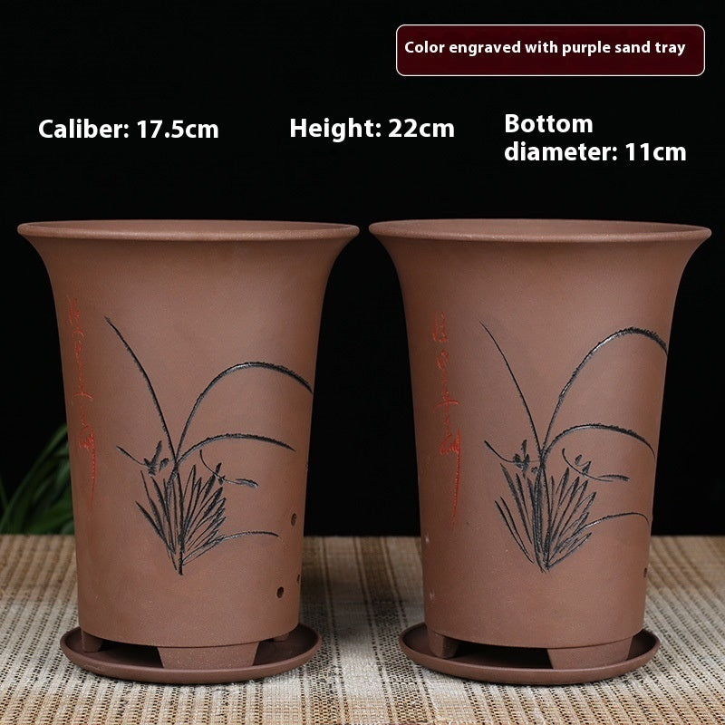 Large Diameter Orchid Pots Clivia Porcelain Minimalist