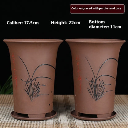 Large Diameter Orchid Pots Clivia Porcelain Minimalist