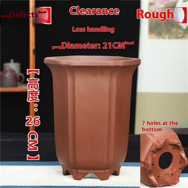 Purple Sand Flower Pot Extra Large Orchid Pots Ceramic Bonsai