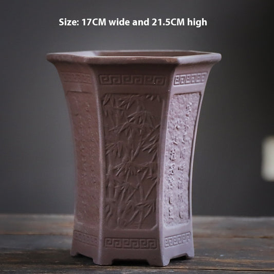 Orchid Pots Ceramic Zisha Flowerpot Stoneware Breathable