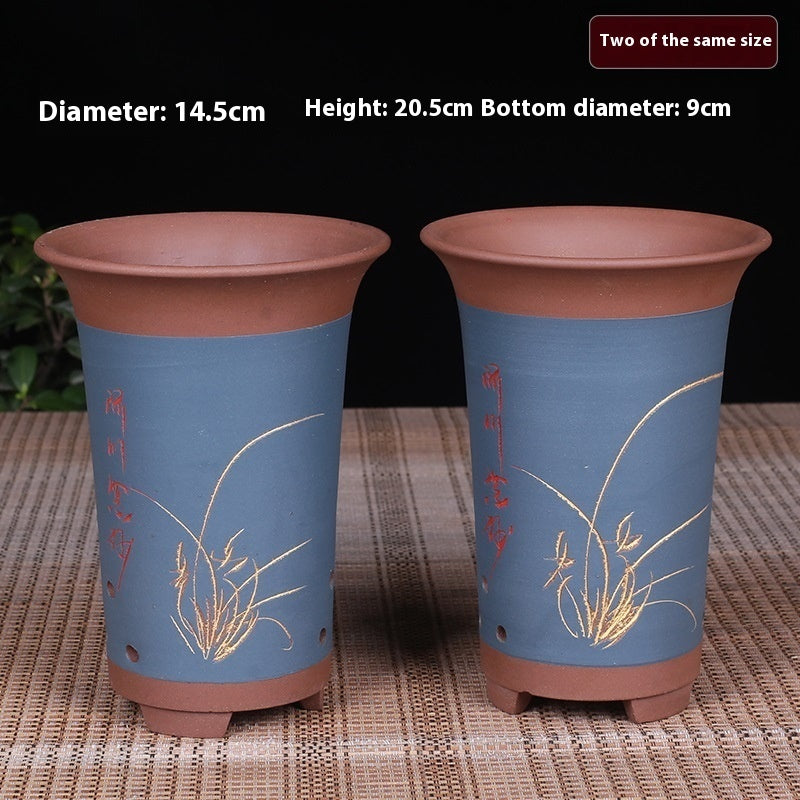 Large Diameter Orchid Pots Clivia Porcelain Minimalist