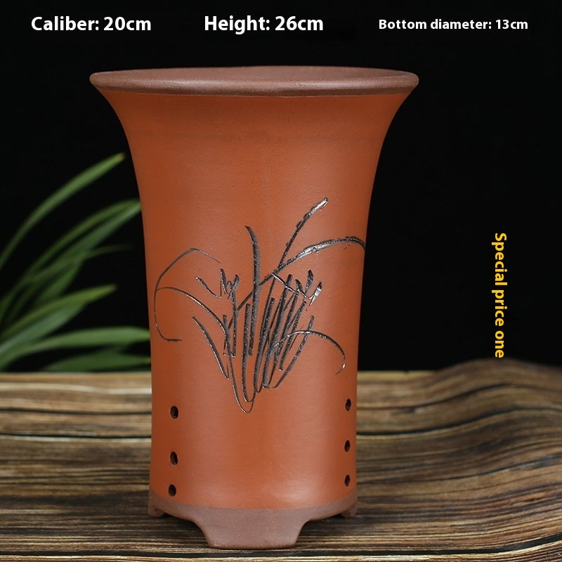 Large Diameter Orchid Pots Clivia Porcelain Minimalist