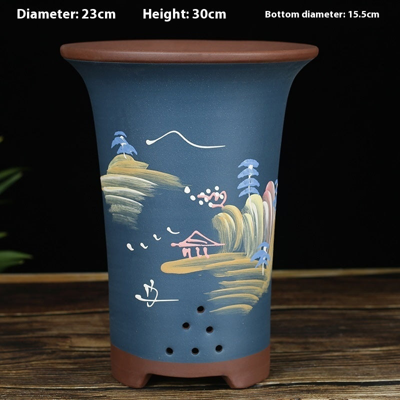 Large Diameter Orchid Pots Clivia Porcelain Minimalist