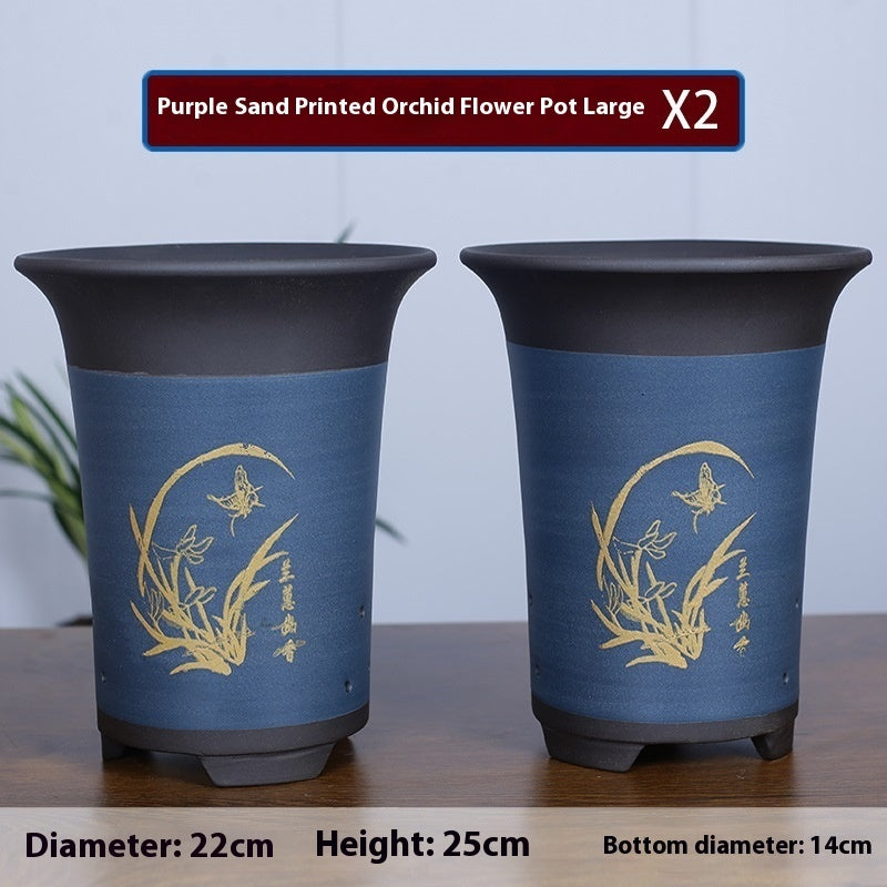 Large Diameter Orchid Pots Clivia Porcelain Minimalist