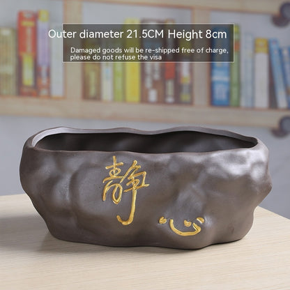 Creative Ceramic Retro Purple Sand For Succulent Flower Pots