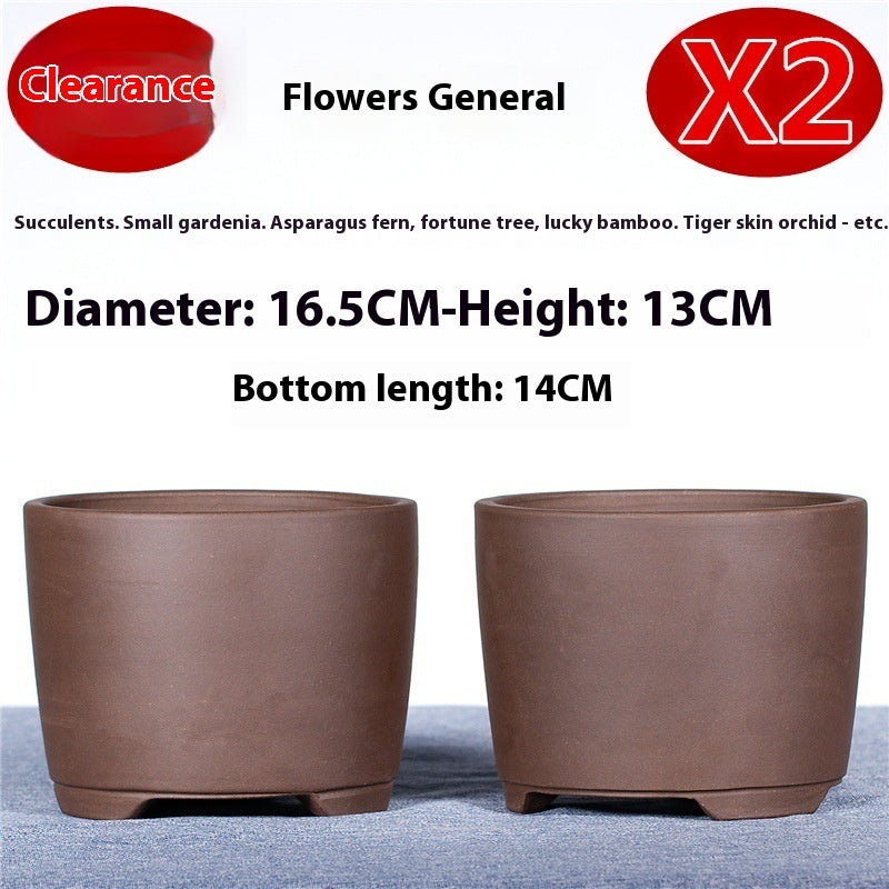 Purple Sand Flower Pot Extra Large Orchid Pots Ceramic Bonsai