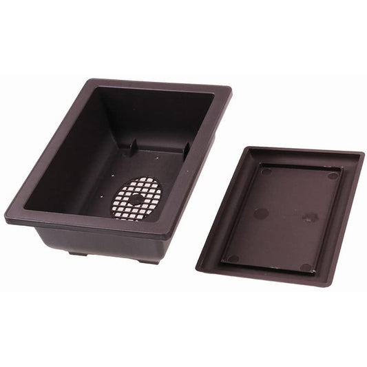 Antique Rectangular Plastic Flower Pots  With Trays