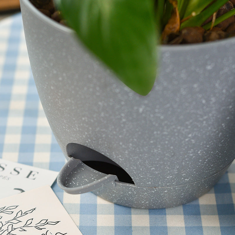 Household Round Plastic No-Watering Removable Planter