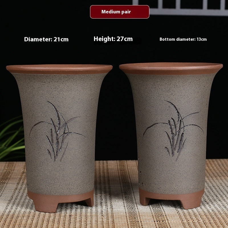 Large Diameter Orchid Pots Clivia Porcelain Minimalist
