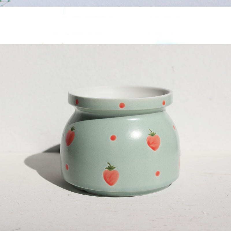Household Ceramic Printed Hand-painted Succulent Flower Pots