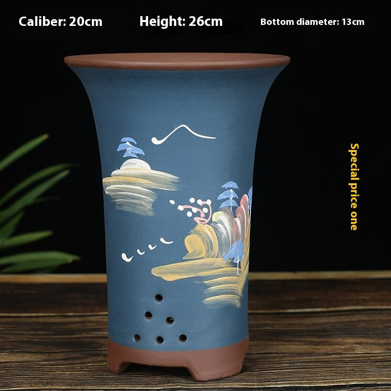 Large Diameter Orchid Pots Clivia Porcelain Minimalist
