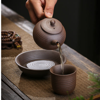 Kung Fu Tea Handle Pots Stoneware Teapots Ceramics Hand-held