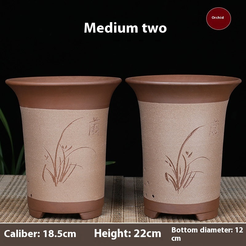 Large Diameter Orchid Pots Clivia Porcelain Minimalist