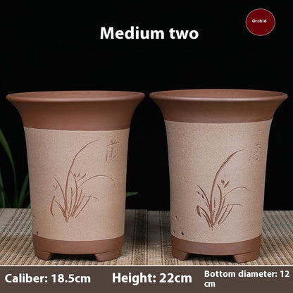Large Diameter Orchid Pots Clivia Porcelain Minimalist