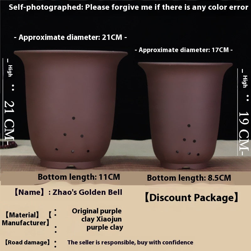 Purple Sand Flower Pot Extra Large Orchid Pots Ceramic Bonsai