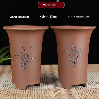 Large Diameter Orchid Pots Clivia Porcelain Minimalist
