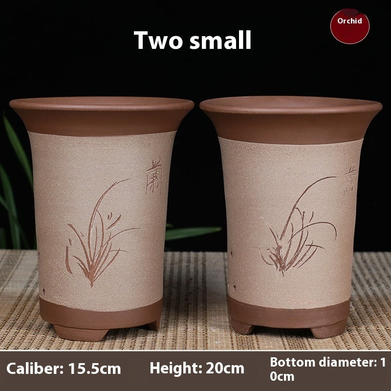 Large Diameter Orchid Pots Clivia Porcelain Minimalist