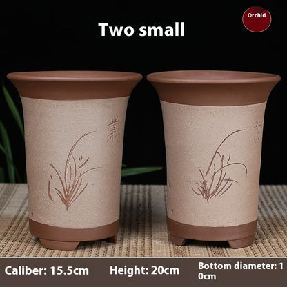 Large Diameter Orchid Pots Clivia Porcelain Minimalist