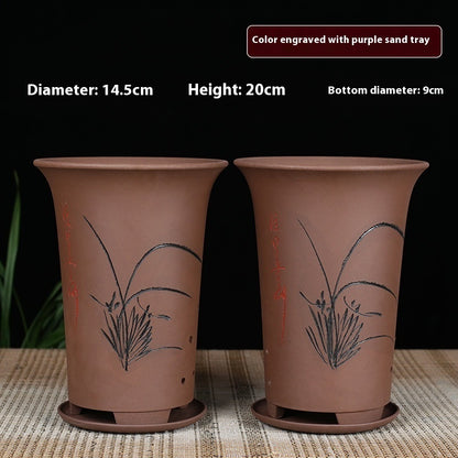 Large Diameter Orchid Pots Clivia Porcelain Minimalist