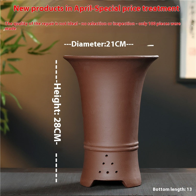 Purple Sand Flower Pot Extra Large Orchid Pots Ceramic Bonsai