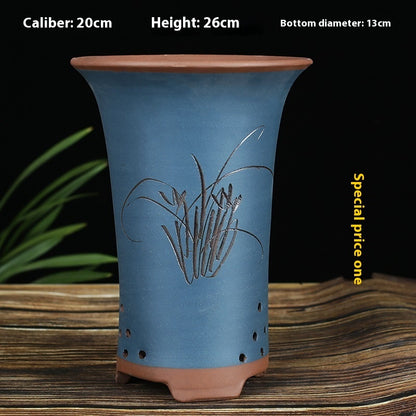 Large Diameter Orchid Pots Clivia Porcelain Minimalist